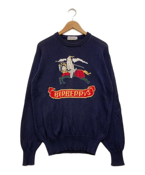Burberry's（バーバリーズ）Burberry's (バーバリーズ) ホースロゴニット ネイビー サイズ:Mの古着・服飾アイテム