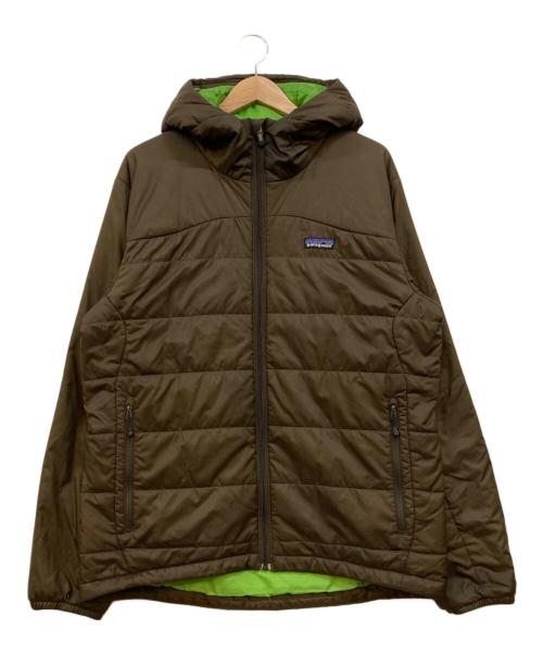 Patagonia（パタゴニア）Patagonia (パタゴニア) マイクロ パフ フーディ ダウンジャケット ブラウン サイズ:Mの古着・服飾アイテム