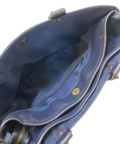 YOUTA（ヨータ）YOUTA (ヨータ) レザートートバッグ ネイビーの古着・服飾アイテム