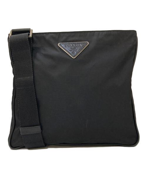 PRADA（プラダ）PRADA (プラダ) ナイロンショルダーバッグ ブラックの古着・服飾アイテム
