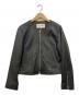 RAY BEAMS（レイ ビームス）の古着「ラムレザーノーカラージャケット」｜ブラック