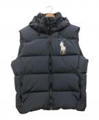 POLO RALPH LAURENポロ・ラルフローレン）の古着「ビックポニーフーデットダウンベスト」｜ブラック