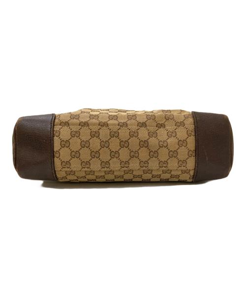 GUCCI（グッチ）GUCCI (グッチ) GGキャンバス レザーコンビショルダーバッグ ベージュの古着・服飾アイテム