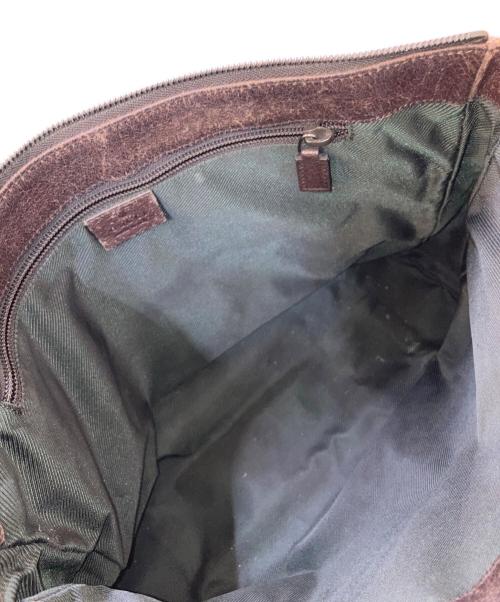 GUCCI（グッチ）GUCCI (グッチ) GGキャンバス レザーコンビショルダーバッグ ベージュの古着・服飾アイテム