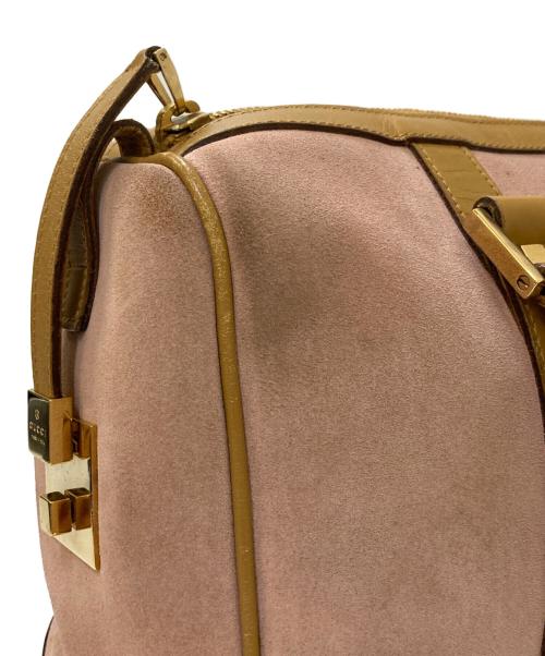 GUCCI（グッチ）GUCCI (グッチ) スウェードミニボストンバッグ ピンクの古着・服飾アイテム