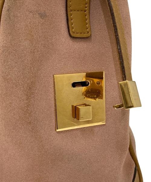 GUCCI（グッチ）GUCCI (グッチ) スウェードミニボストンバッグ ピンクの古着・服飾アイテム