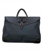 LONGCHAMPロンシャン）の古着「レザーナイロンコンビブリーフケース」｜ブラック