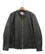 UNITED TOKYOユナイテッドトーキョー）の古着「ラムレザーシングルライダースジャケット」｜ブラック