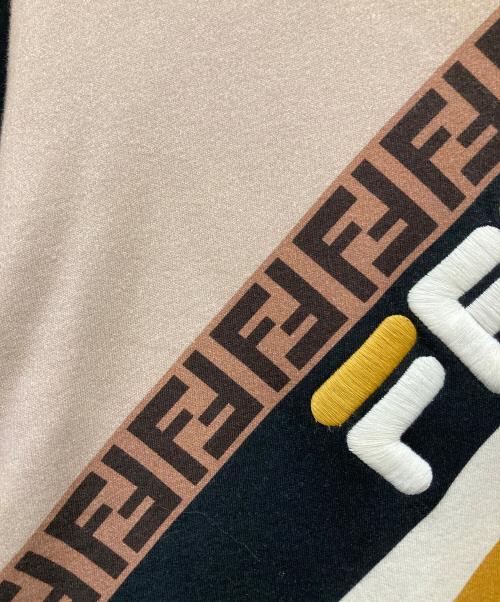 FENDI（フェンディ）FENDI (フェンディ) FILA (フィラ) MANIA LOGO PULLOVER HOODIOE ブラック サイズ:Mの古着・服飾アイテム