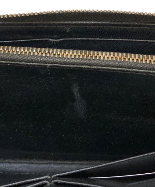 BOTTEGA VENETA（ボッテガベネタ）BOTTEGA VENETA (ボッテガベネタ) イントレチャートラウンドジップウォレット ブラックの古着・服飾アイテム