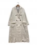 ebureエブール）の古着「ダブルチェスターコート」｜アイボリー