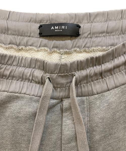 AMIRI（アミリ）AMIRI (アミリ) 蛇腹クラッシュ加工バイカースウェットパンツ グレー サイズ:Mの古着・服飾アイテム