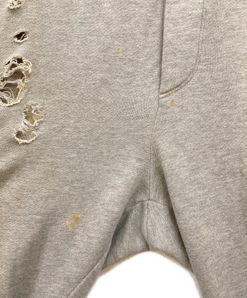 AMIRI（アミリ）AMIRI (アミリ) 蛇腹クラッシュ加工バイカースウェットパンツ グレー サイズ:Mの古着・服飾アイテム