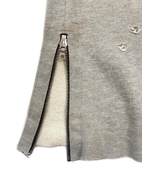 AMIRI（アミリ）AMIRI (アミリ) 蛇腹クラッシュ加工バイカースウェットパンツ グレー サイズ:Mの古着・服飾アイテム