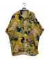 V2 BY VERSACE（ヴェルサーチ V2）の古着「バロック 総柄シルクシャツ」｜イエロー×ネイビー