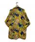 V2 BY VERSACE (ヴェルサーチ V2) バロック 総柄シルクシャツ イエロー×ネイビー サイズ:S：27000円