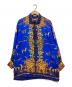 VERSACE Sport（ヴェルサーチ スポーツ）の古着「ドッグプリント総柄シルクシャツ」｜ブルー