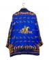 VERSACE Sport (ヴェルサーチ スポーツ) ドッグプリント総柄シルクシャツ ブルー サイズ:48：18000円