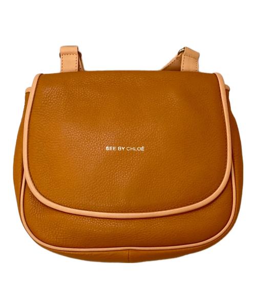 SEE BY CHLOE（シーバイクロエ）SEE BY CHLOE (シーバイクロエ) レザーショルダーバッグ ブラウンの古着・服飾アイテム