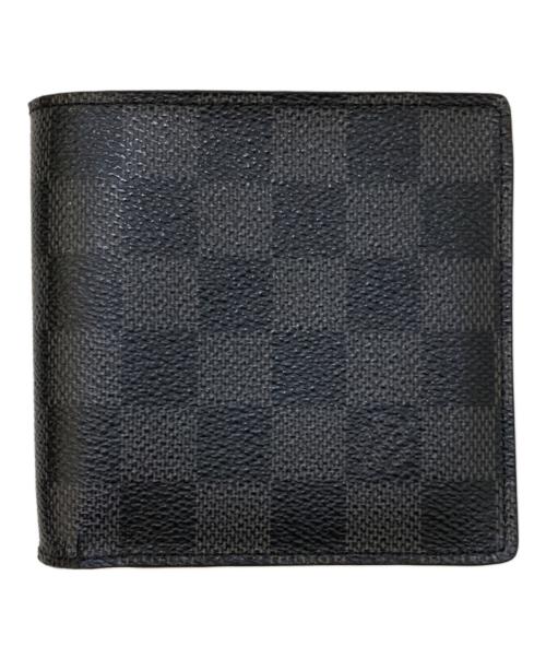 LOUIS VUITTON（ルイ ヴィトン）LOUIS VUITTON (ルイ ヴィトン) ポルトフォイユ・マルコ 二つ折り財布 ブラックの古着・服飾アイテム