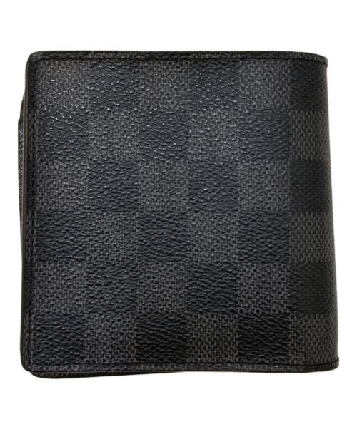 LOUIS VUITTON（ルイ ヴィトン）LOUIS VUITTON (ルイ ヴィトン) ポルトフォイユ・マルコ 二つ折り財布 ブラックの古着・服飾アイテム