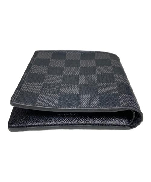 LOUIS VUITTON（ルイ ヴィトン）LOUIS VUITTON (ルイ ヴィトン) ポルトフォイユ・マルコ 二つ折り財布 ブラックの古着・服飾アイテム