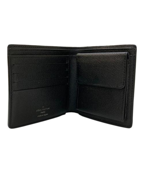 LOUIS VUITTON（ルイ ヴィトン）LOUIS VUITTON (ルイ ヴィトン) ポルトフォイユ・マルコ 二つ折り財布 ブラックの古着・服飾アイテム