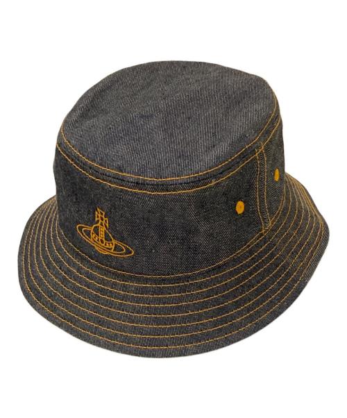 Vivienne Westwood man（ヴィヴィアン ウェストウッド マン）Vivienne Westwood man (ヴィヴィアン ウェストウッド マン) オーブ刺繍デニムバケットハット インディゴ サイズ:Fの古着・服飾アイテム