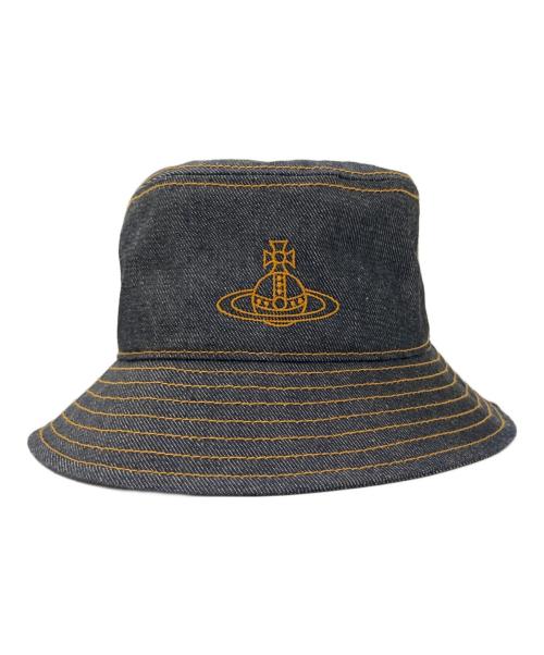 Vivienne Westwood man（ヴィヴィアン ウェストウッド マン）Vivienne Westwood man (ヴィヴィアン ウェストウッド マン) オーブ刺繍デニムバケットハット インディゴ サイズ:Fの古着・服飾アイテム