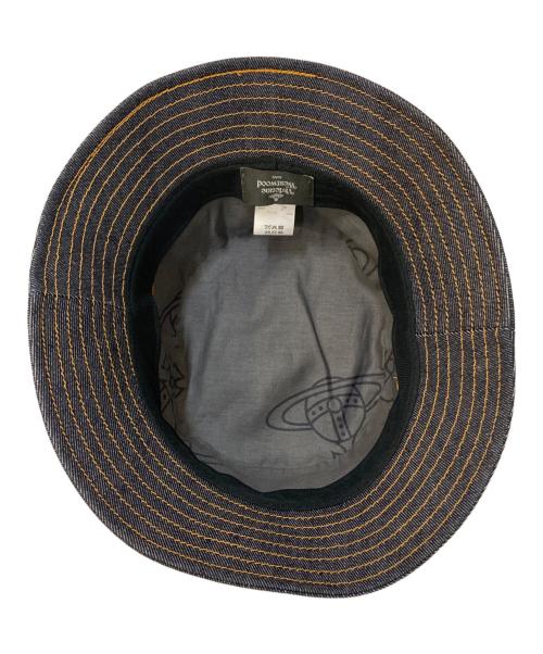 Vivienne Westwood man（ヴィヴィアン ウェストウッド マン）Vivienne Westwood man (ヴィヴィアン ウェストウッド マン) オーブ刺繍デニムバケットハット インディゴ サイズ:Fの古着・服飾アイテム