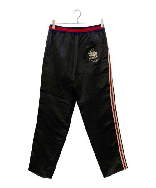 GUCCI（グッチ）GUCCI (グッチ) Embroidered Jogging Trousers ブラック サイズ:46の古着・服飾アイテム