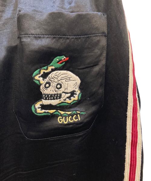 GUCCI（グッチ）GUCCI (グッチ) Embroidered Jogging Trousers ブラック サイズ:46の古着・服飾アイテム