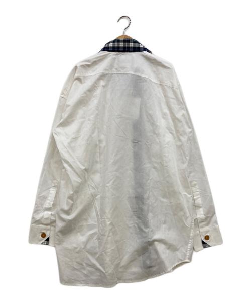 Vivienne Westwood man（ヴィヴィアン ウェストウッド マン）Vivienne Westwood man (ヴィヴィアン ウェストウッド マン) チェックビッグオジークラーシャツ ホワイト サイズ:00 未使用品の古着・服飾アイテム