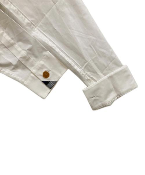 Vivienne Westwood man（ヴィヴィアン ウェストウッド マン）Vivienne Westwood man (ヴィヴィアン ウェストウッド マン) チェックビッグオジークラーシャツ ホワイト サイズ:00 未使用品の古着・服飾アイテム
