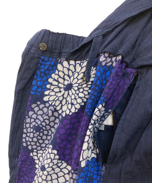 SOU・SOU（ソウソウ）SOU・SOU (ソウソウ) 高島縮和柄ラップイージーパンツ ネイビー サイズ:Ｍの古着・服飾アイテム