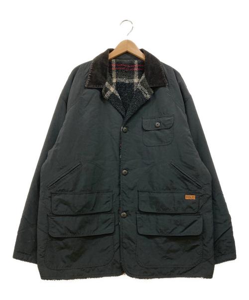 POLO RALPH LAUREN（ポロ・ラルフローレン）POLO RALPH LAUREN (ポロ・ラルフローレン) リバーシブルハンティングジャケット ブラック サイズ:XLの古着・服飾アイテム