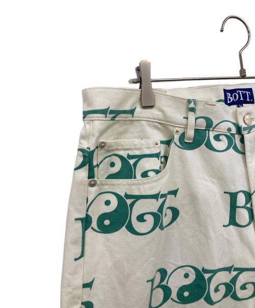 BoTT（ボット）BoTT (ボット) 2Y Denim Pant アイボリー×グリーン サイズ:XLの古着・服飾アイテム