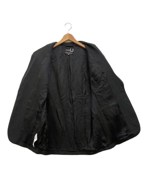 FRED PERRY（フレッドペリー）FRED PERRY (フレッドペリー) RAF SIMONS (ラフシモンズ) Shawl Collar Blazer ブラック サイズ:Mの古着・服飾アイテム