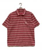 SUPREMEシュプリーム）の古着「Stripe Terry S/S Polo」｜レッド×ホワイト
