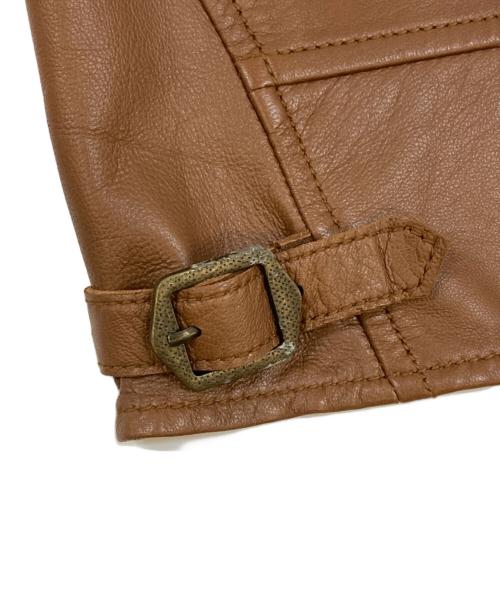 CURPHEY LEATHER（カーフィー レザー）CURPHEY LEATHER (カーフィー レザー) ラムレザージャケット ブラウン サイズ:Mの古着・服飾アイテム