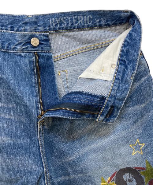 Hysteric Glamour（ヒステリックグラマー）Hysteric Glamour (ヒステリックグラマー) WOMAN BANANA ワイドデニムパンツ インディゴ サイズ:28の古着・服飾アイテム