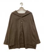 nest Robeネストローブ）の古着「起毛セーラーカラーブラウス」｜ブラウン