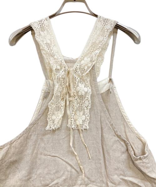 nest Robe（ネストローブ）nest Robe (ネストローブ) リネンサロペット ベージュ サイズ:Fの古着・服飾アイテム