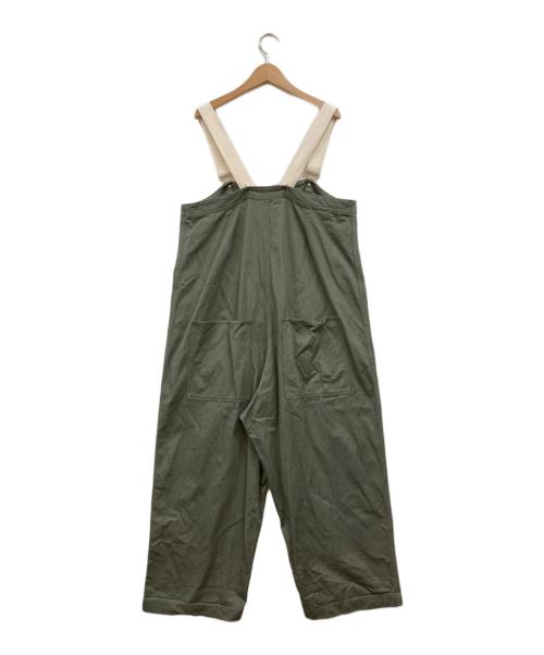 nest Robe（ネストローブ）nest Robe (ネストローブ) コットンツイルデッキサロペット オリーブ サイズ:Fの古着・服飾アイテム