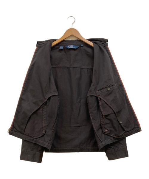 POLO RALPH LAUREN（ポロ・ラルフローレン）POLO RALPH LAUREN (ポロ・ラルフローレン) 後染め レッドステッチ ポニー刺繍スイングトップ ブラック サイズ:Lの古着・服飾アイテム