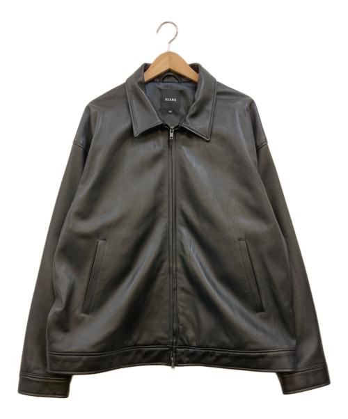 BEAMS（ビームス）BEAMS (ビームス) レザー ジップブルゾン ブラック サイズ:XLの古着・服飾アイテム