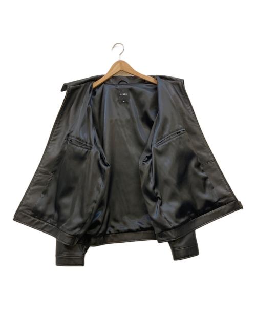 BEAMS（ビームス）BEAMS (ビームス) レザー ジップブルゾン ブラック サイズ:XLの古着・服飾アイテム