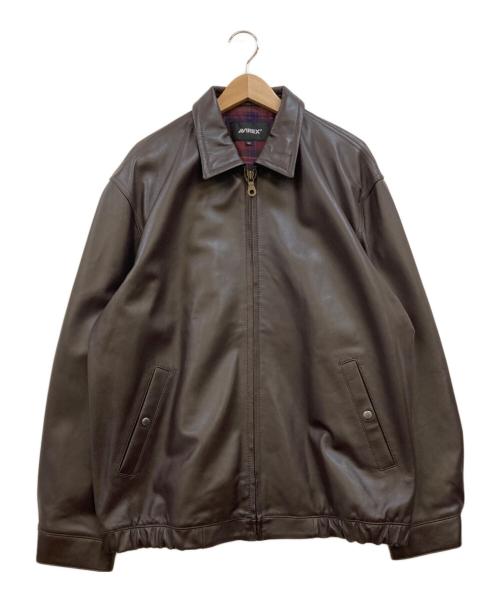 AVIREX（アヴィレックス）AVIREX (アヴィレックス) コンフォータブルレザージャケット ブラウン サイズ:2XLの古着・服飾アイテム