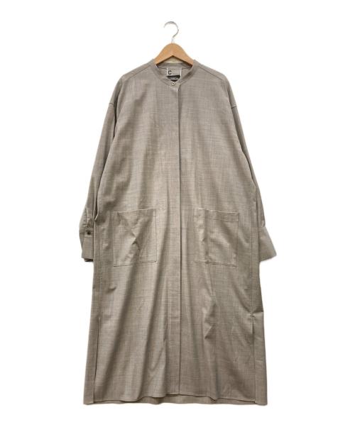 CHAOS（カオス）CHAOS (カオス) バンドカラー ロングシャツワンピース ベージュ サイズ:Fの古着・服飾アイテム