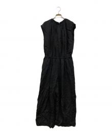 IENA（イエナ）の古着「ギャザーネックオールインワン」｜ブラック